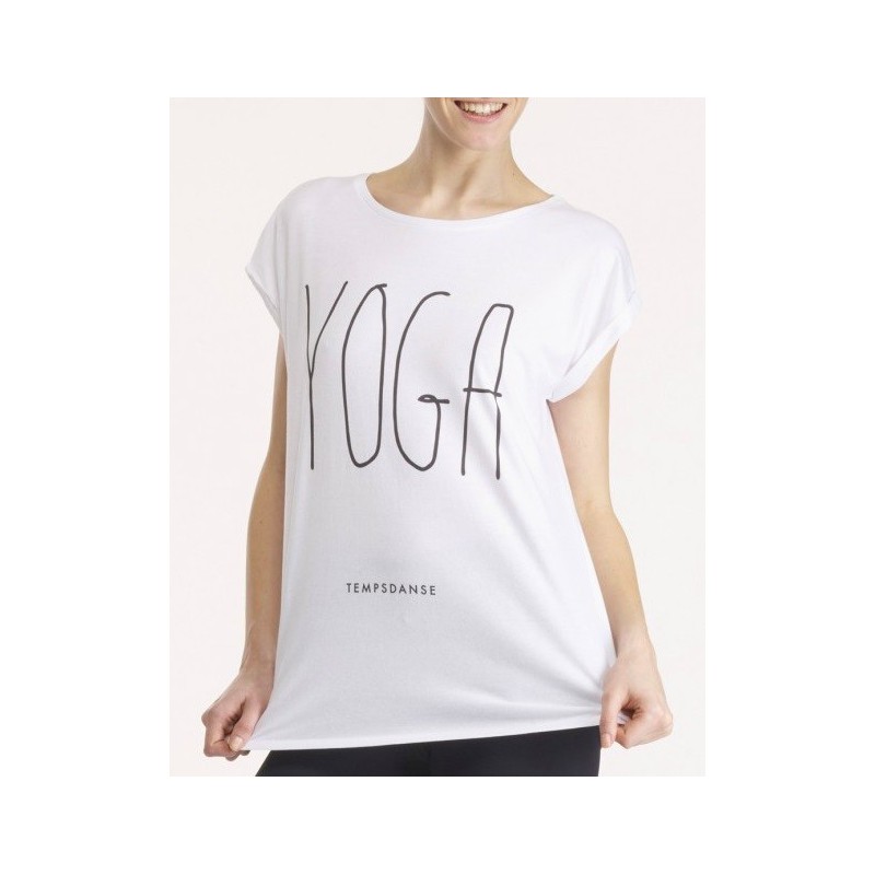 T-shirt met print Yoga