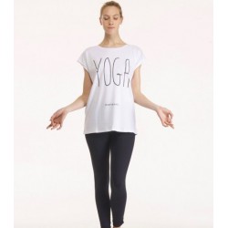 T-shirt met print Yoga